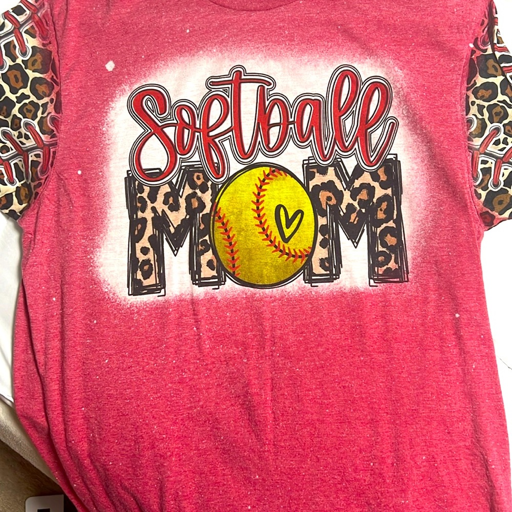 BUNDLE!! Softball/softball mom t shirts. Super soft. Gildan. Size medium.